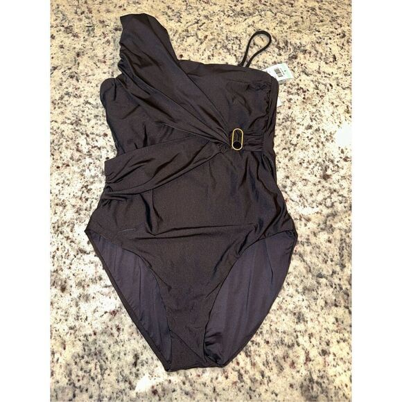 Trina Turk Women's Standard Monaco Asymmetrical One Piece Swimsuit - Picture 2 of 6